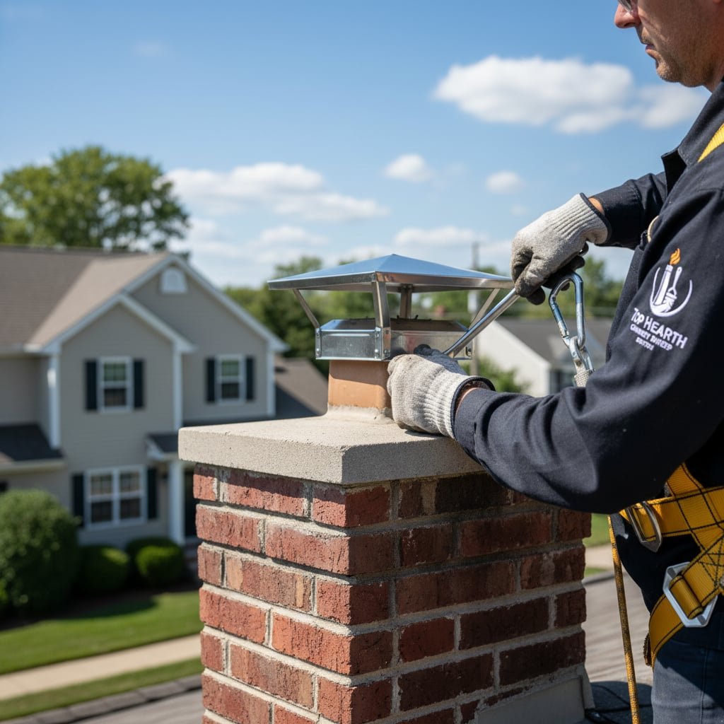 Boston Chimney Cap Installation